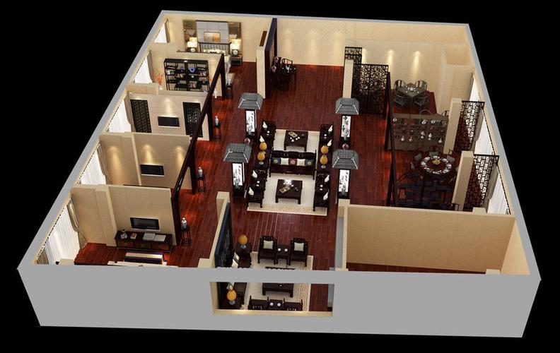 [分享](原创)家具展厅.家居卖场设计案例效果图